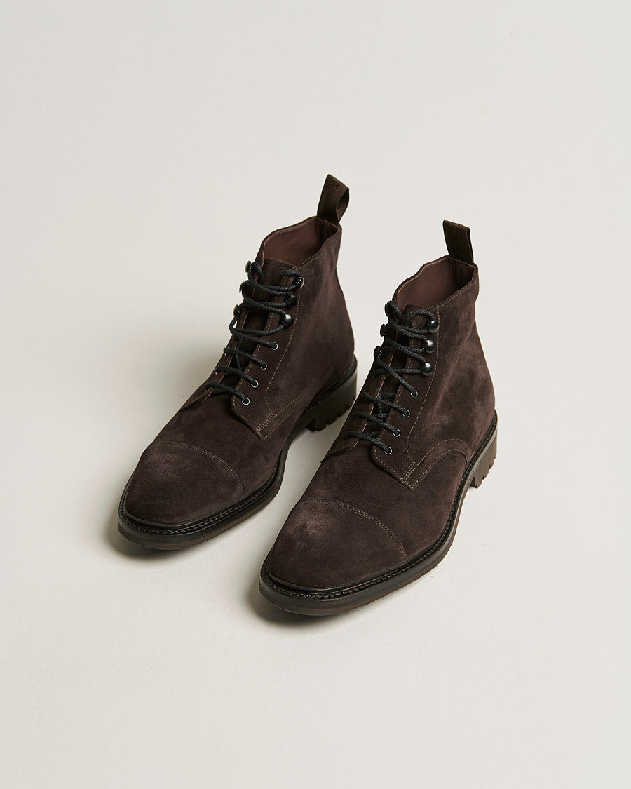 Herr | Mockaskor | Loake 1880 | Sedbergh Suede Derby Boot  Dark Chocolate