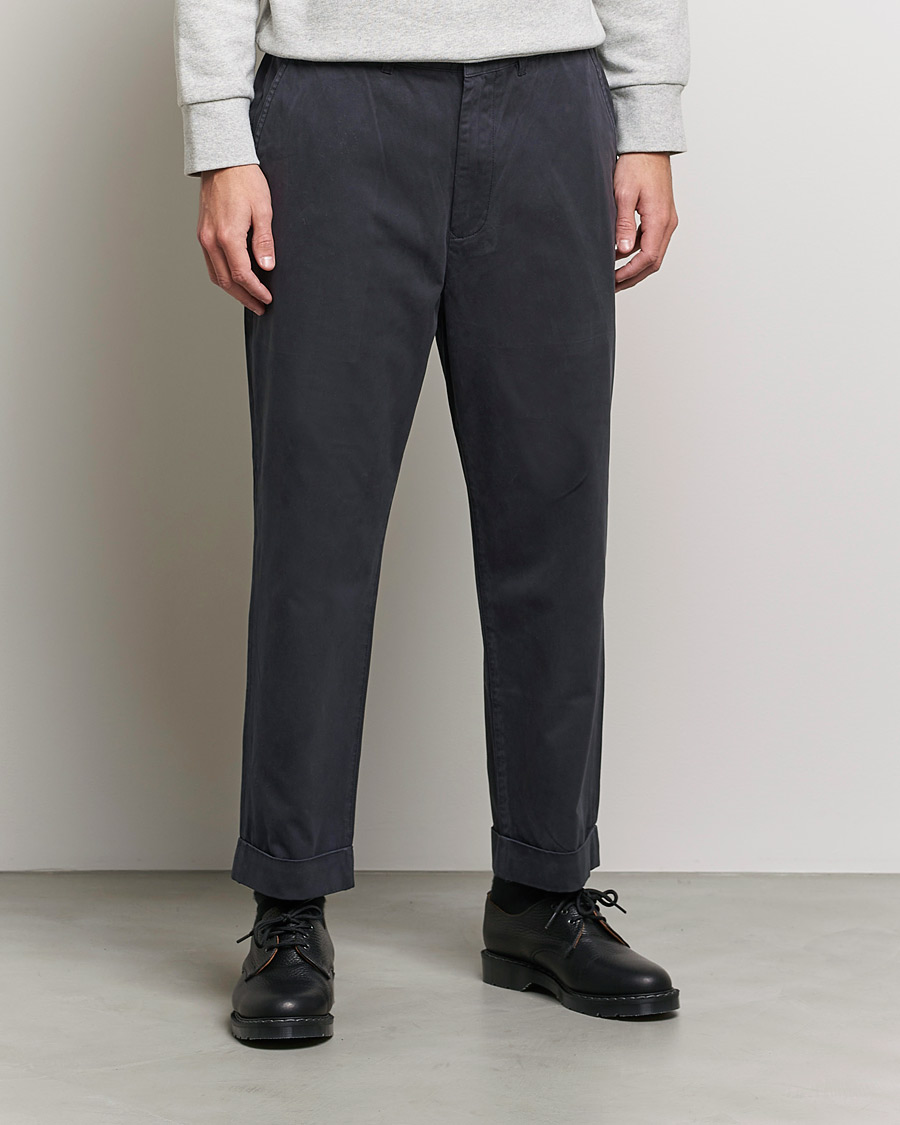 Herr | Byxor | Barbour White Label | Baker Cotton Trousers City Navy