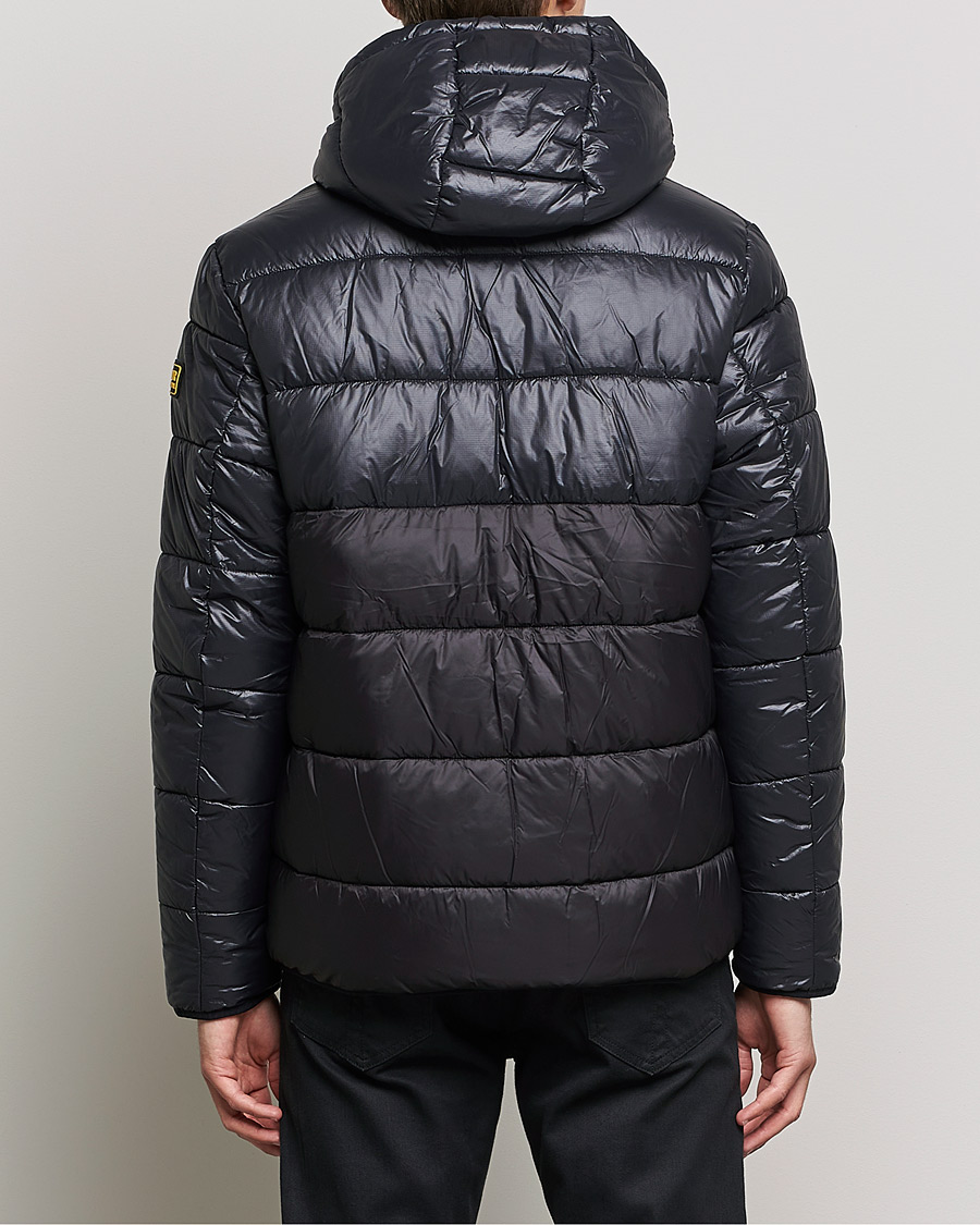 Herr | Jackor | Barbour International | Balfour Hooded Quilted Jacket Black