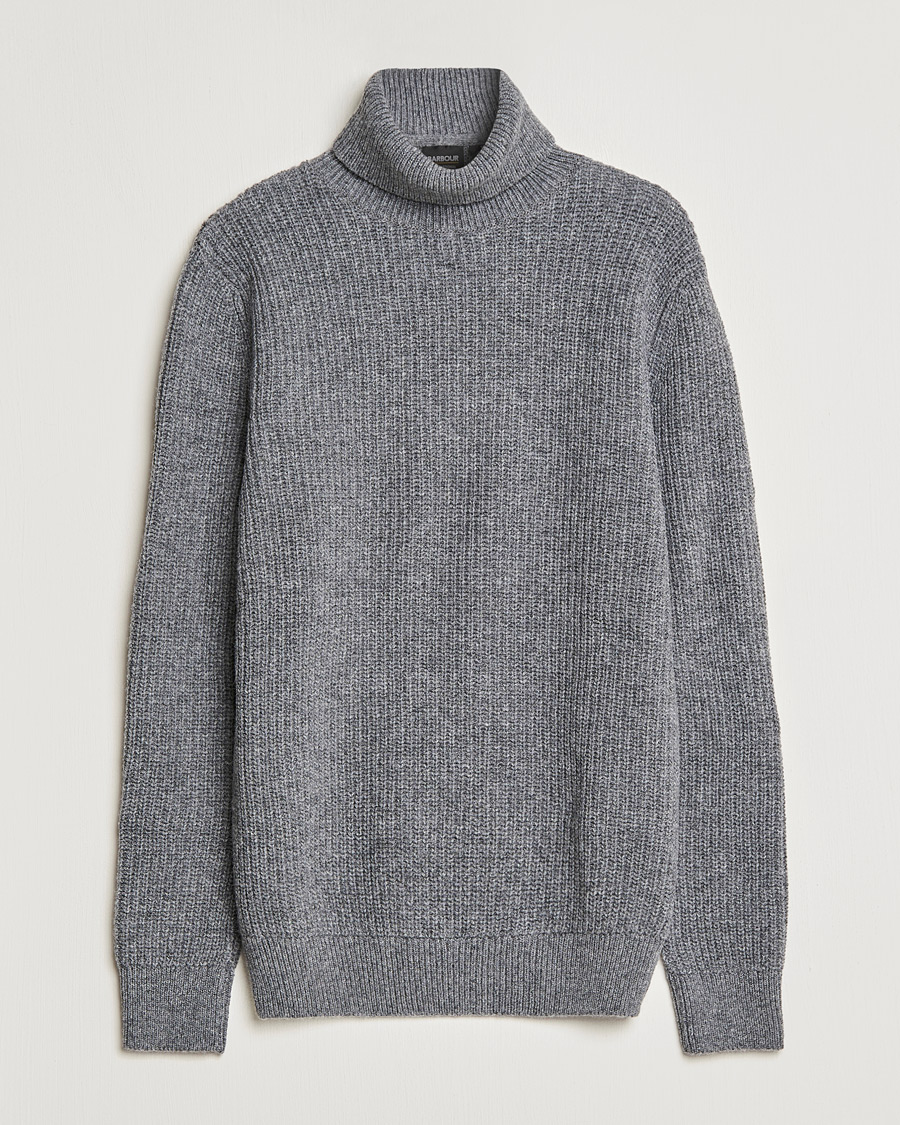 Herr | Tröjor | Barbour International | Knitted Rollneck Antrachite
