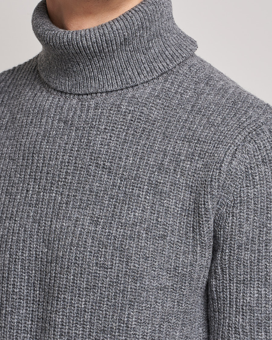 Herr | Tröjor | Barbour International | Knitted Rollneck Antrachite