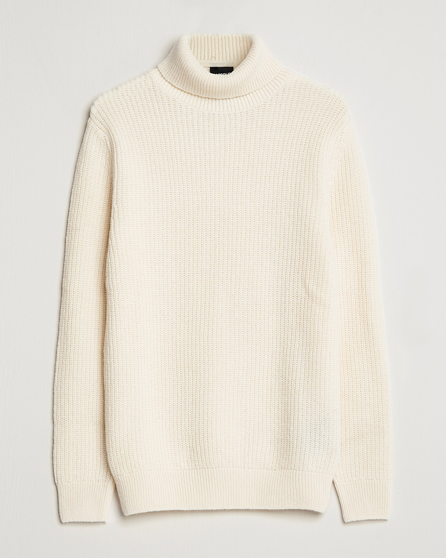 Herr | Tröjor | Barbour International | Knitted Rollneck Whisper White