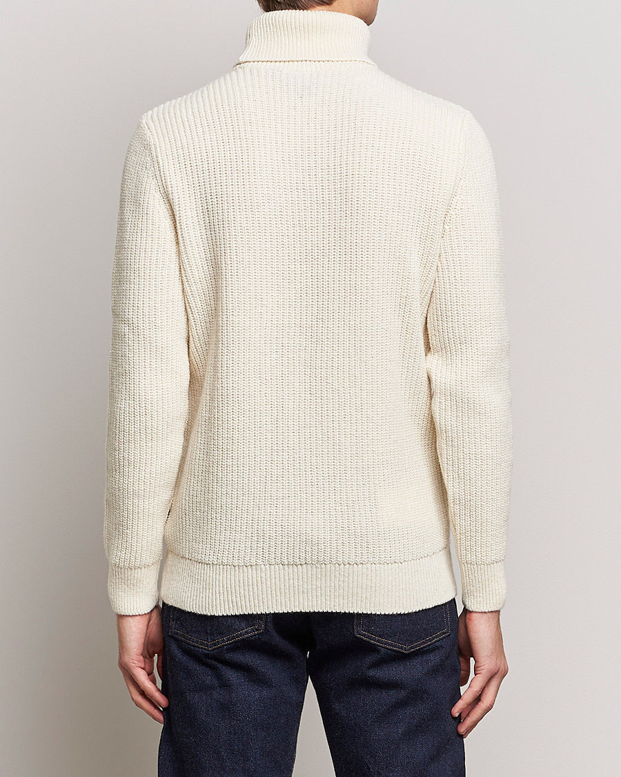 Herr | Tröjor | Barbour International | Knitted Rollneck Whisper White