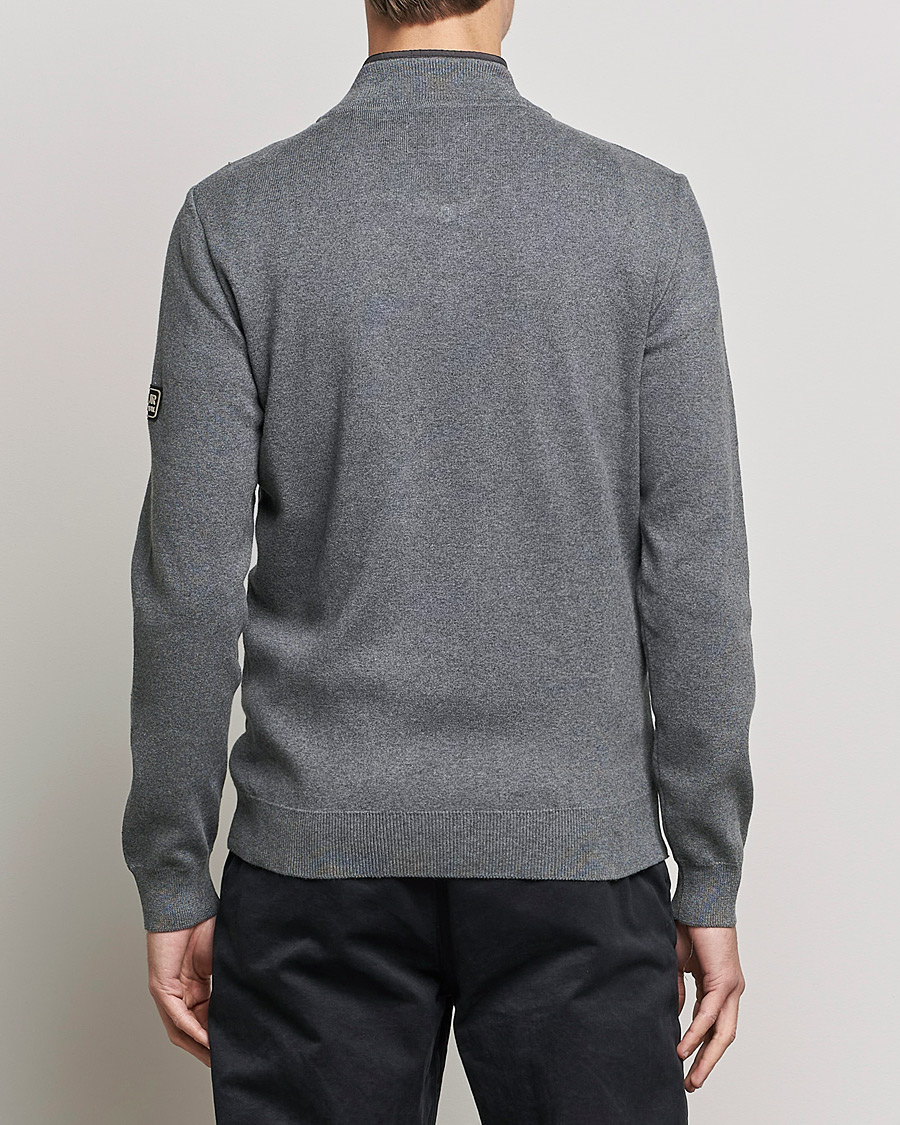 Herr | Tröjor | Barbour International | Baffle Zip Through Sweater Storm Grey Marl