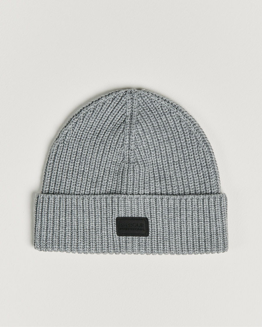 Herr | Barbour International Sweeper Knitted Beanie Grey Marl | Barbour International | Sweeper Knitted Beanie Grey Marl