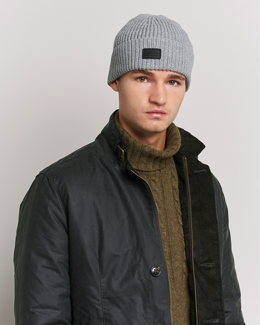 Herr | Barbour International Sweeper Knitted Beanie Grey Marl | Barbour International | Sweeper Knitted Beanie Grey Marl