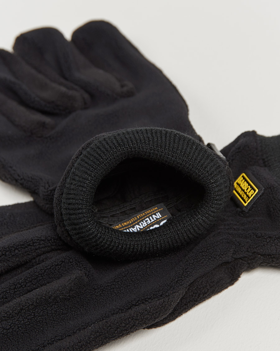 Herr | Barbour International Axle Fleece Gloves Black | Barbour International | Axle Fleece Gloves Black
