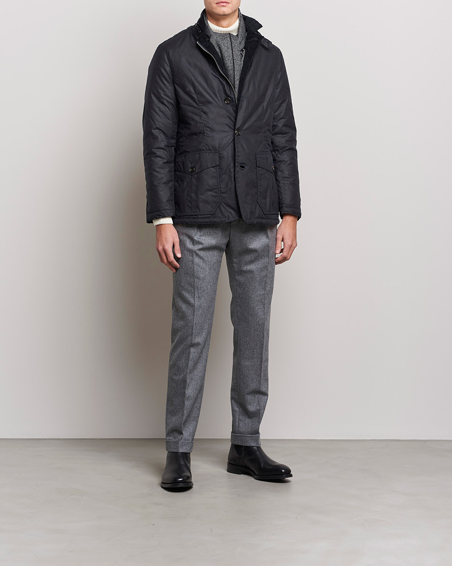 Herr | Barbour | Barbour Lifestyle | Winter Lutz Waxed Jacket Navy