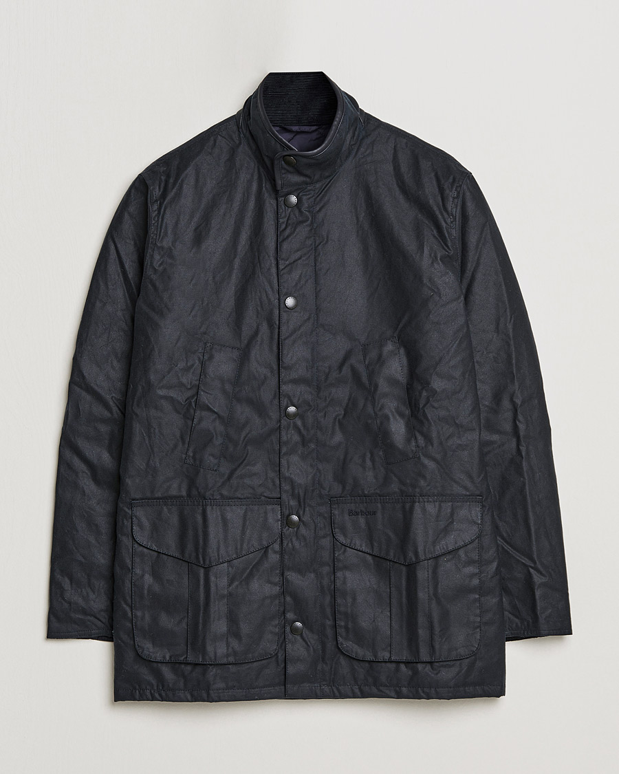 Herr | Jackor | Barbour Lifestyle | Hereford Wax Jacket Navy