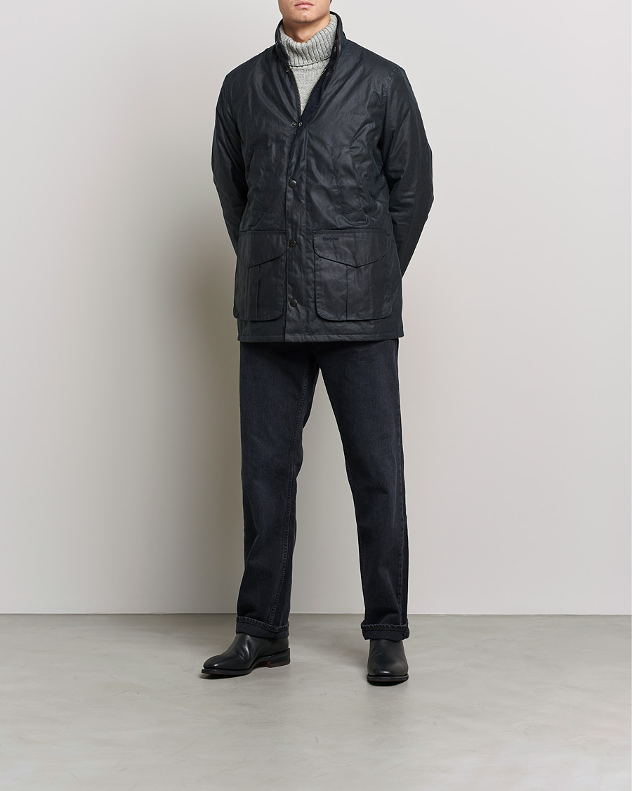 Herr |  | Barbour Lifestyle | Hereford Wax Jacket Navy