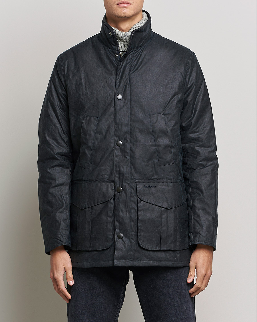 Herr | Jackor | Barbour Lifestyle | Hereford Wax Jacket Navy