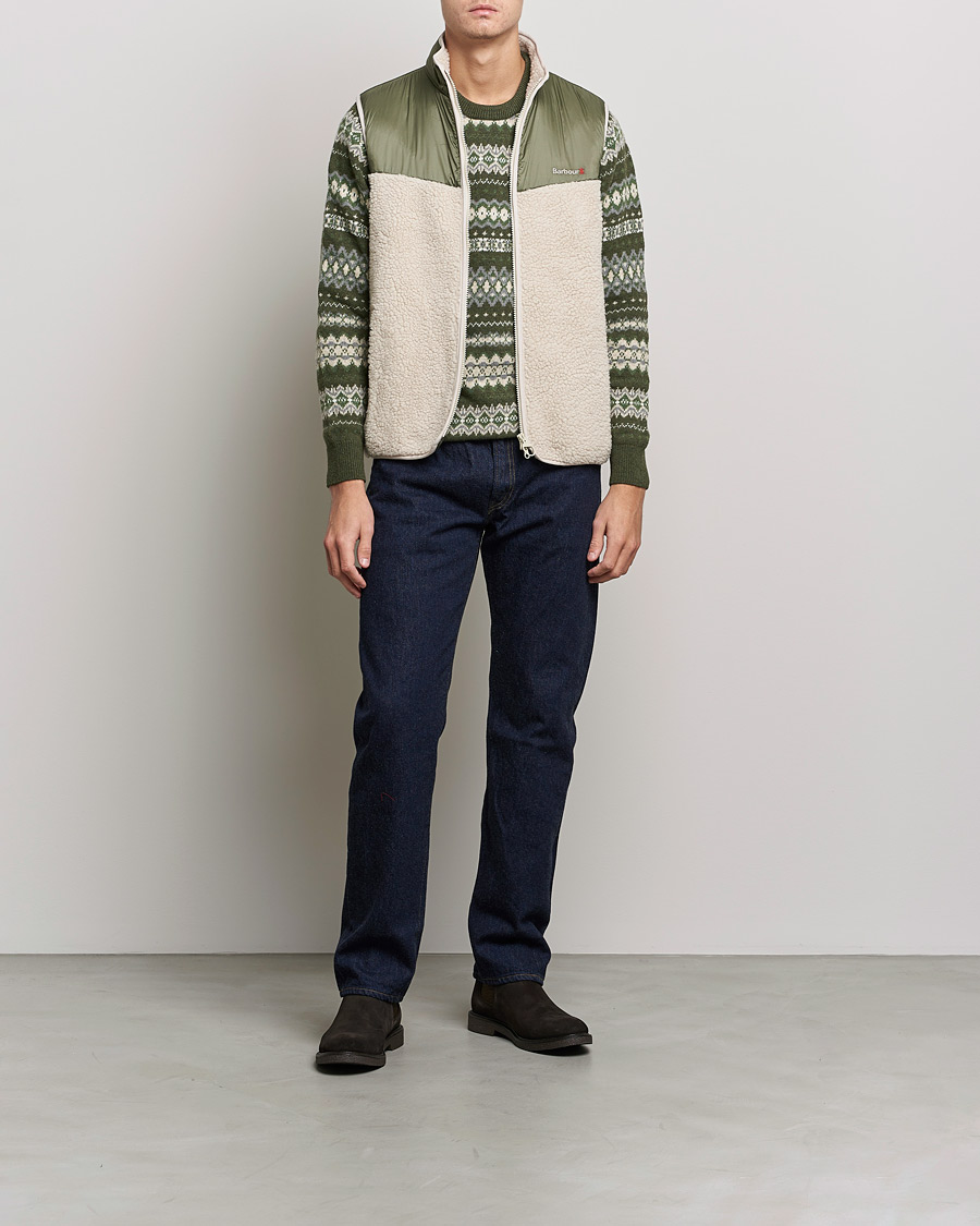 Herr | Tröjor | Barbour Lifestyle | Hopsen Fleece Gilet Ecru