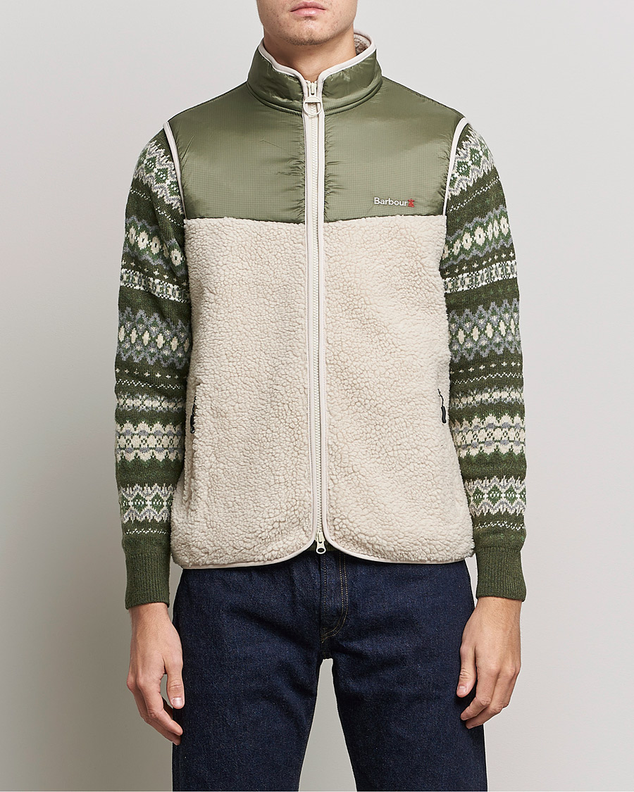 Herr | Tröjor | Barbour Lifestyle | Hopsen Fleece Gilet Ecru