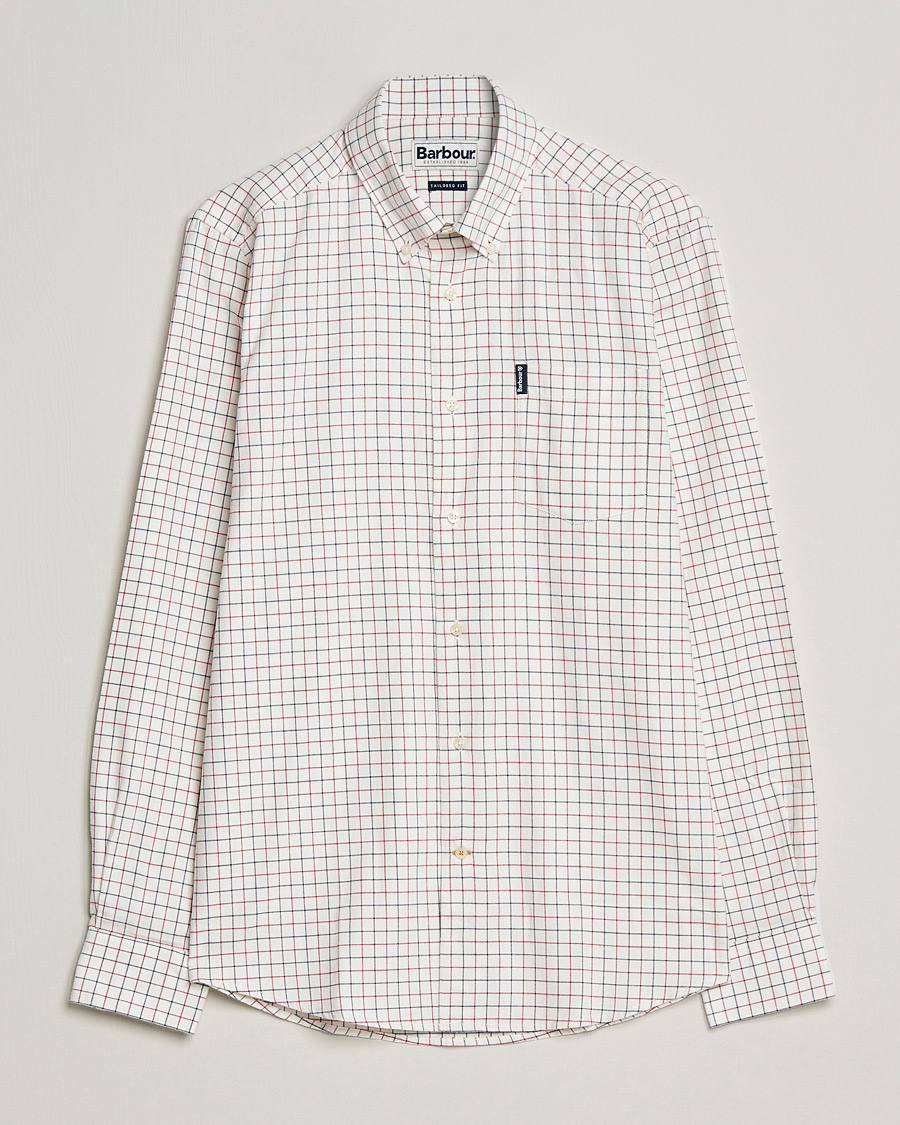 Herr | Skjortor | Barbour Lifestyle | Dillon Check Flannel Shirt White/Red