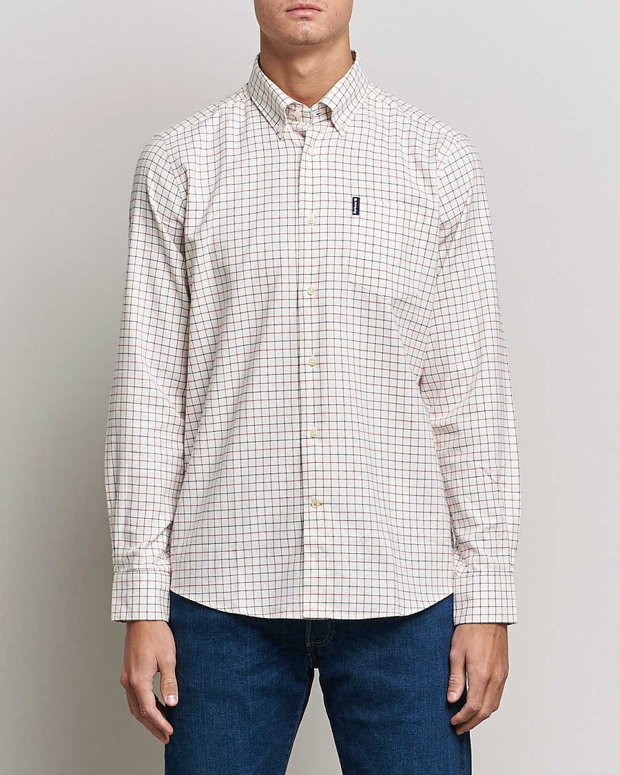 Herr | Skjortor | Barbour Lifestyle | Dillon Check Flannel Shirt White/Red