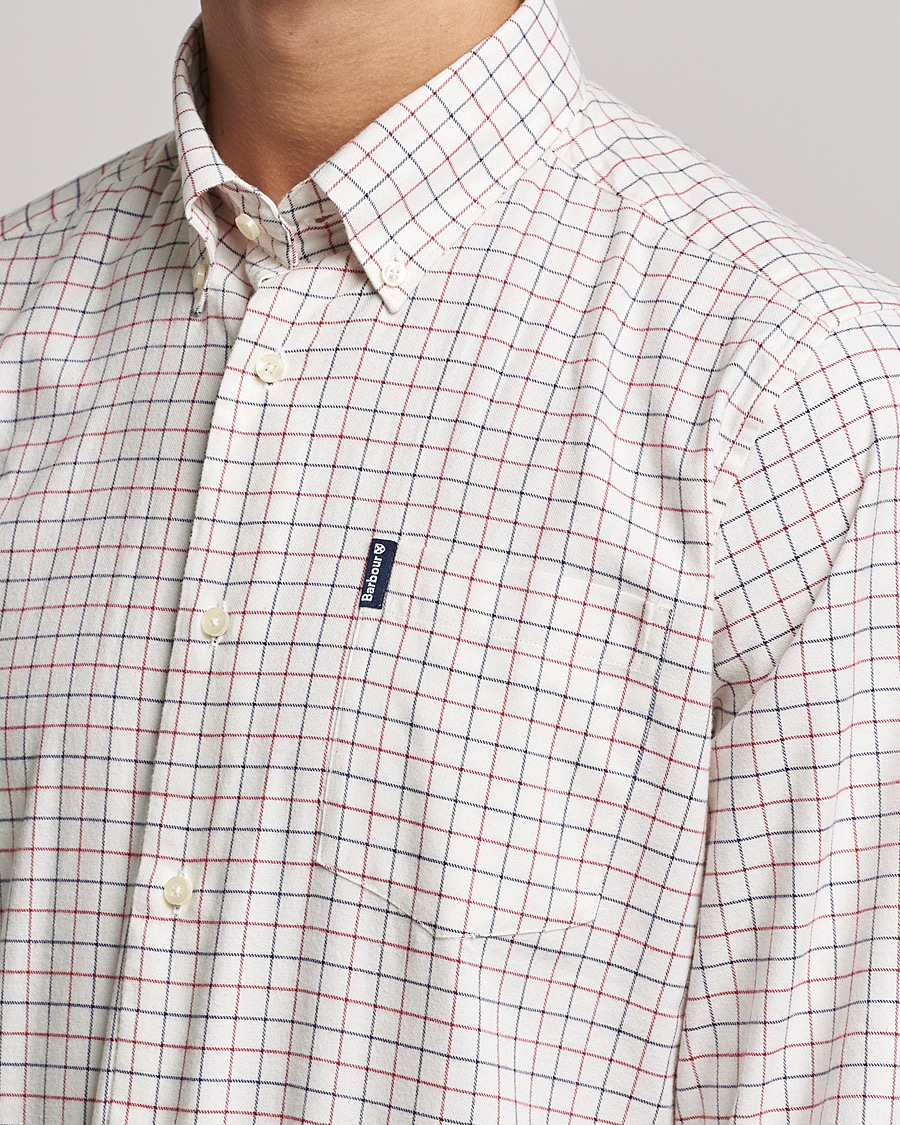 Herr | Skjortor | Barbour Lifestyle | Dillon Check Flannel Shirt White/Red