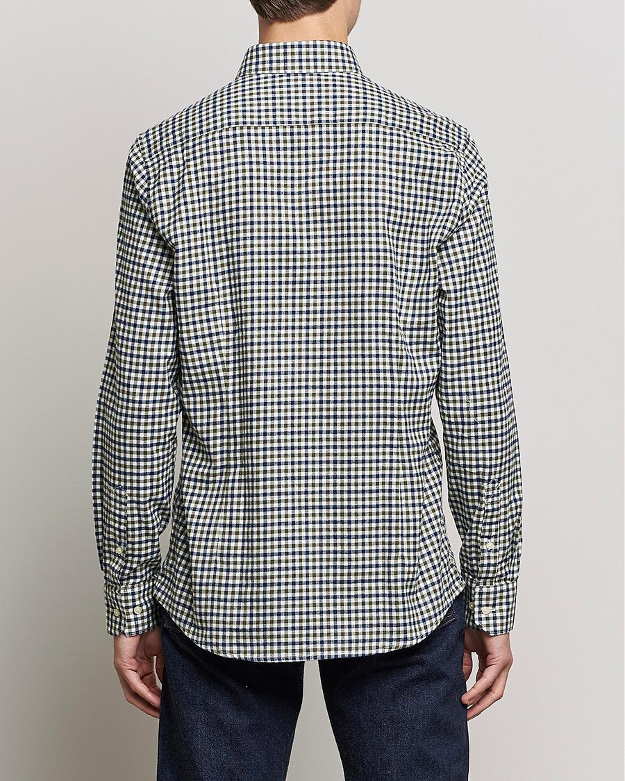 Herr | Skjortor | Barbour Lifestyle | Finkle Gingham Flannel Shirt Olive