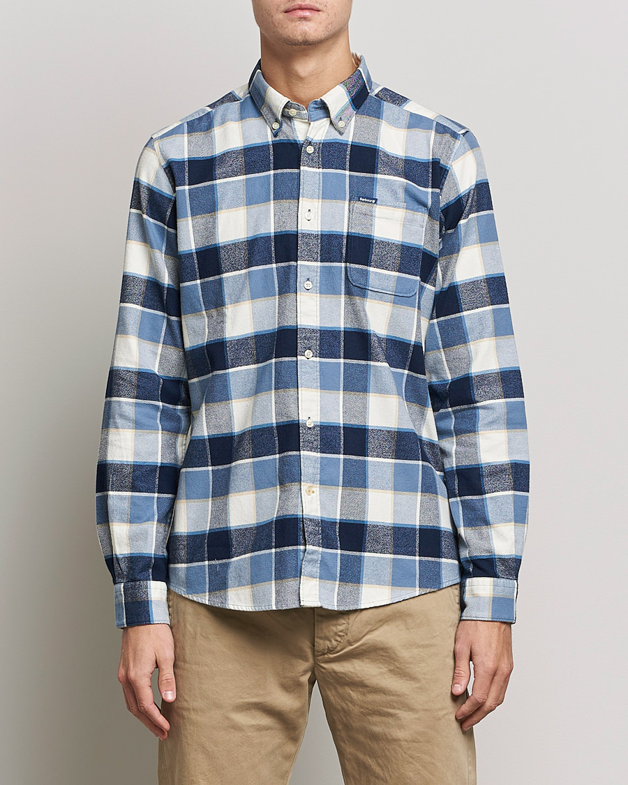 Herr | Flanellskjortor | Barbour Lifestyle | Country Check Flannel Shirt Blue