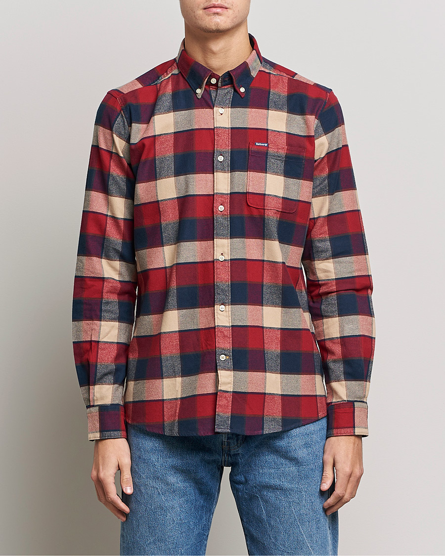 Herr | Flanellskjortor | Barbour Lifestyle | Country Check Flannel Shirt Rich Red