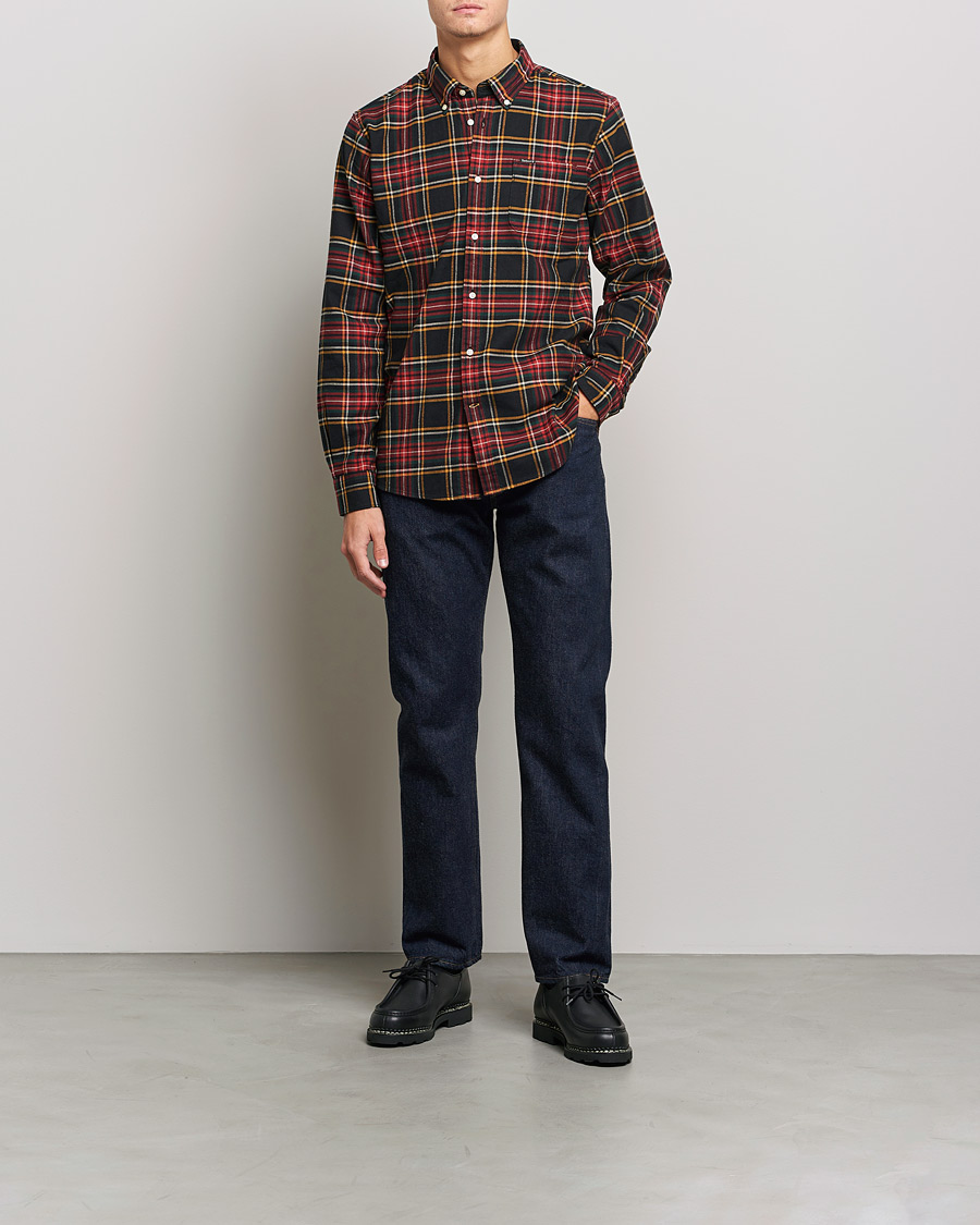 Herr | Skjortor | Barbour Lifestyle | Portdown Flannel Check Shirt Winter Black