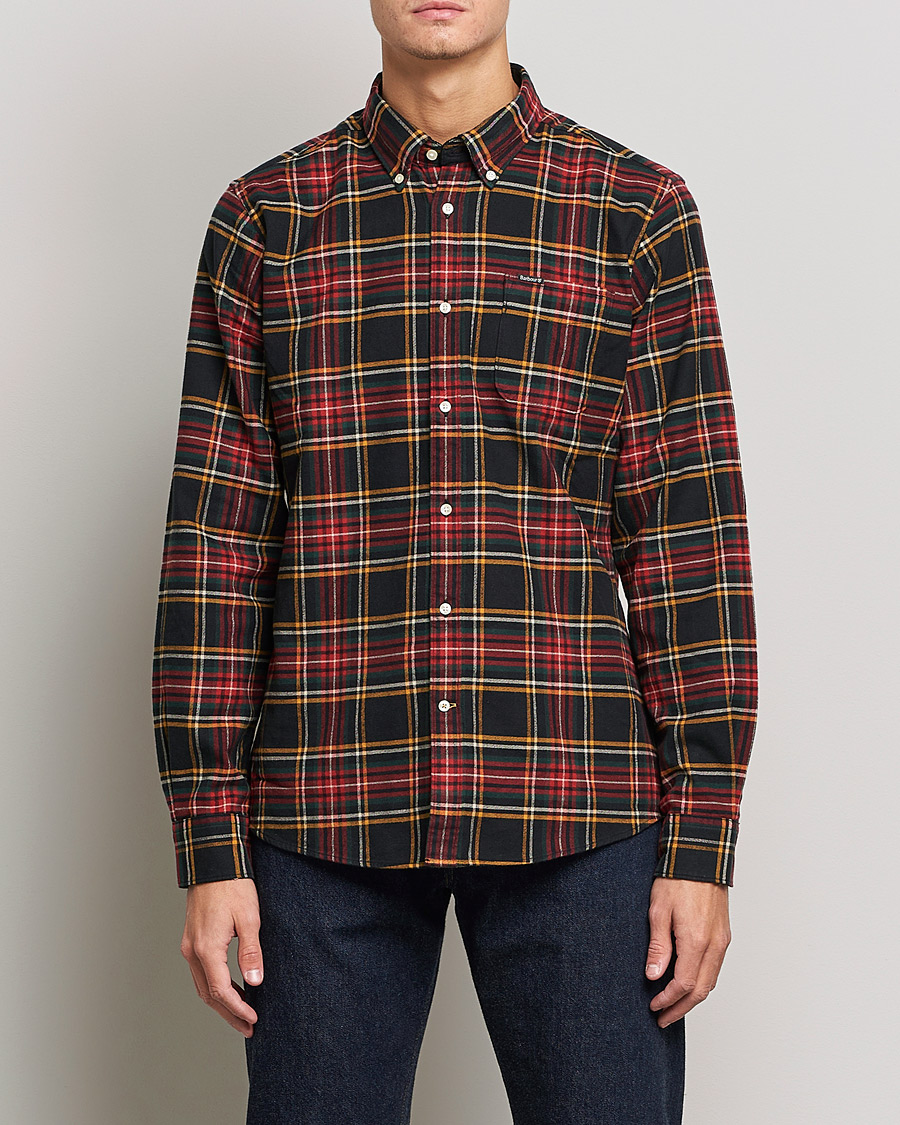 Herr | Skjortor | Barbour Lifestyle | Portdown Flannel Check Shirt Winter Black