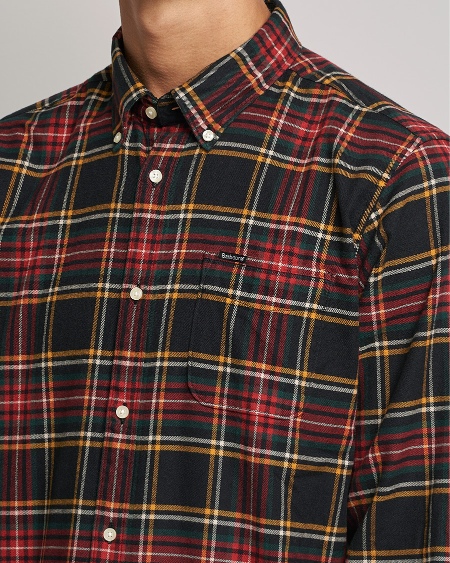 Herr | Skjortor | Barbour Lifestyle | Portdown Flannel Check Shirt Winter Black