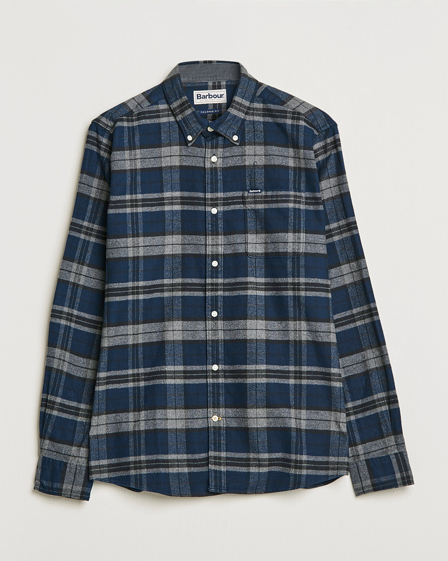 Herr | Skjortor | Barbour Lifestyle | Betsom Flannel Check Shirt Grey Marl
