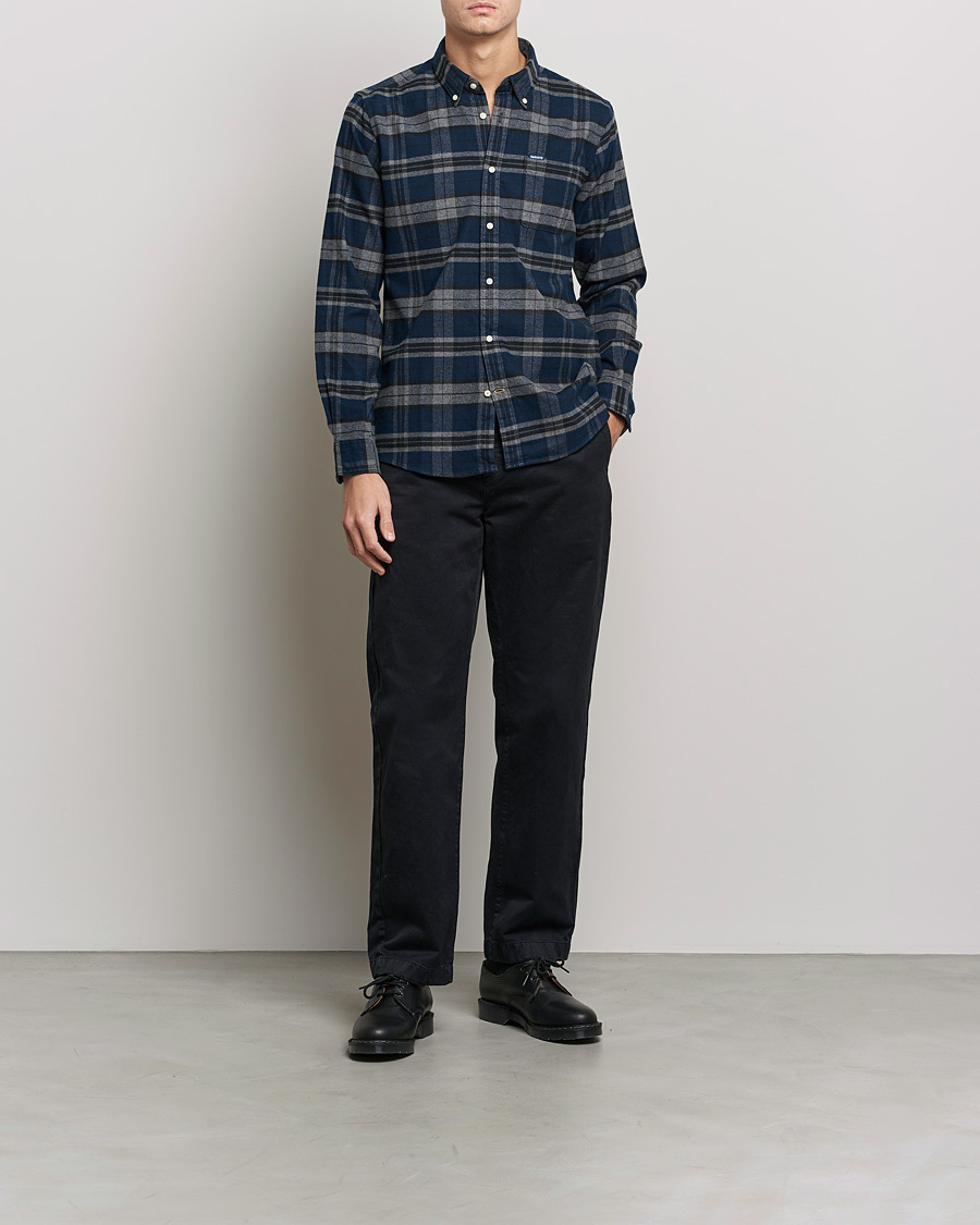 Herr | Skjortor | Barbour Lifestyle | Betsom Flannel Check Shirt Grey Marl