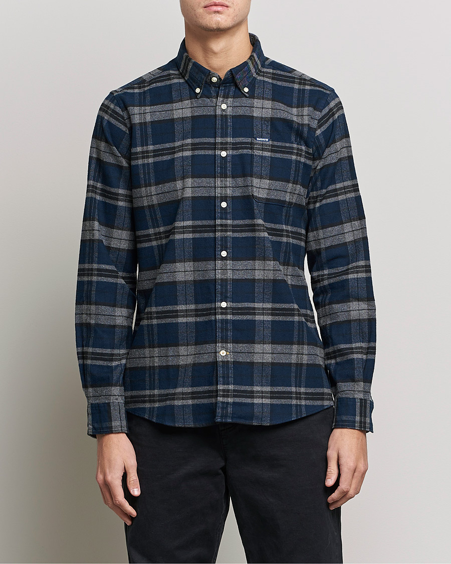 Herr | Skjortor | Barbour Lifestyle | Betsom Flannel Check Shirt Grey Marl