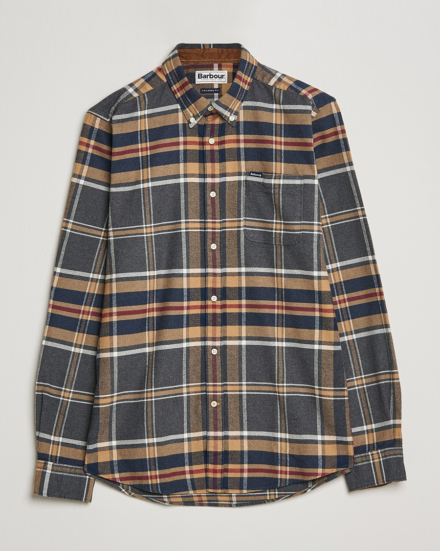 Herr | Skjortor | Barbour Lifestyle | Ronan Flannel Check Shirt Grey Marl