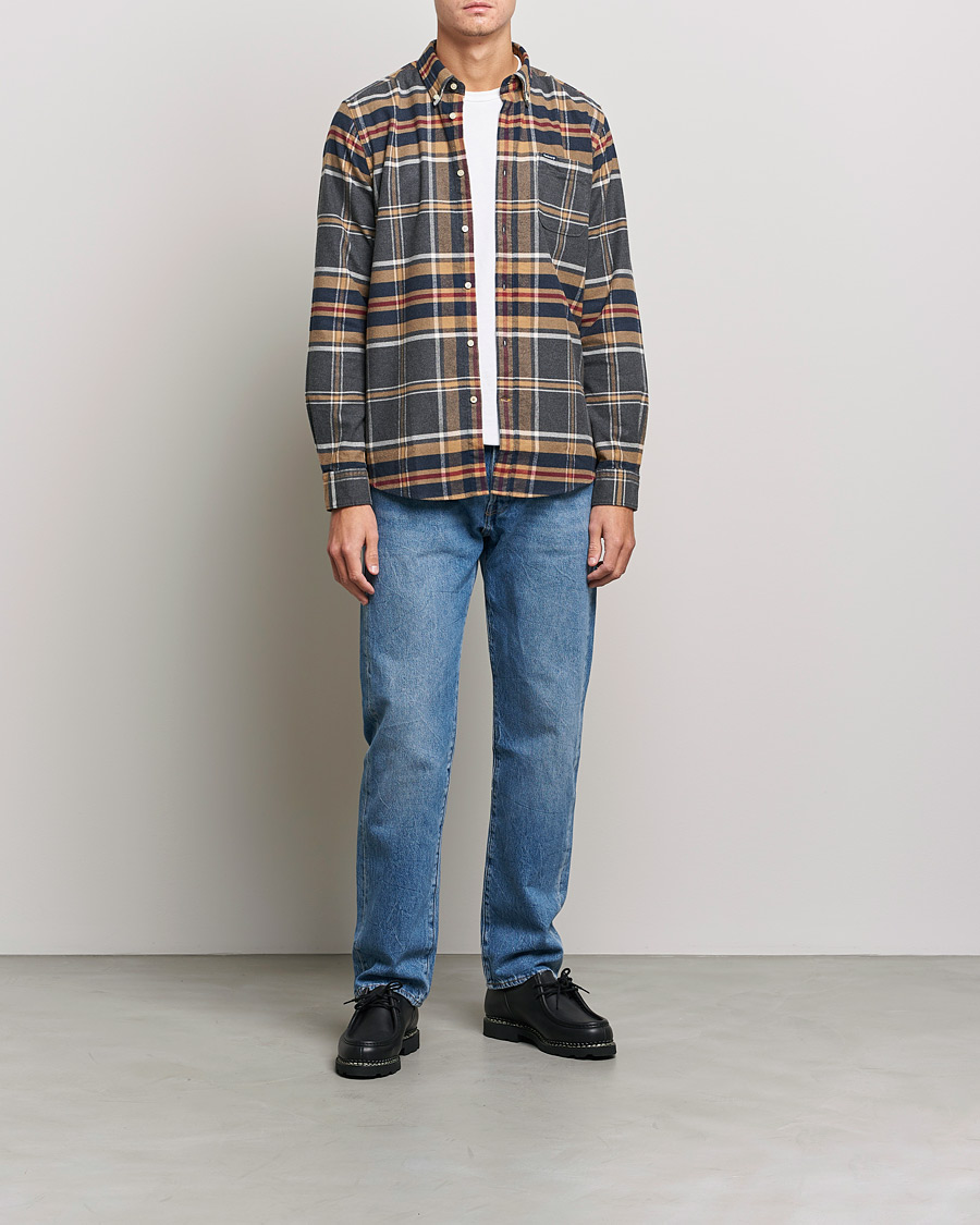 Herr | Skjortor | Barbour Lifestyle | Ronan Flannel Check Shirt Grey Marl