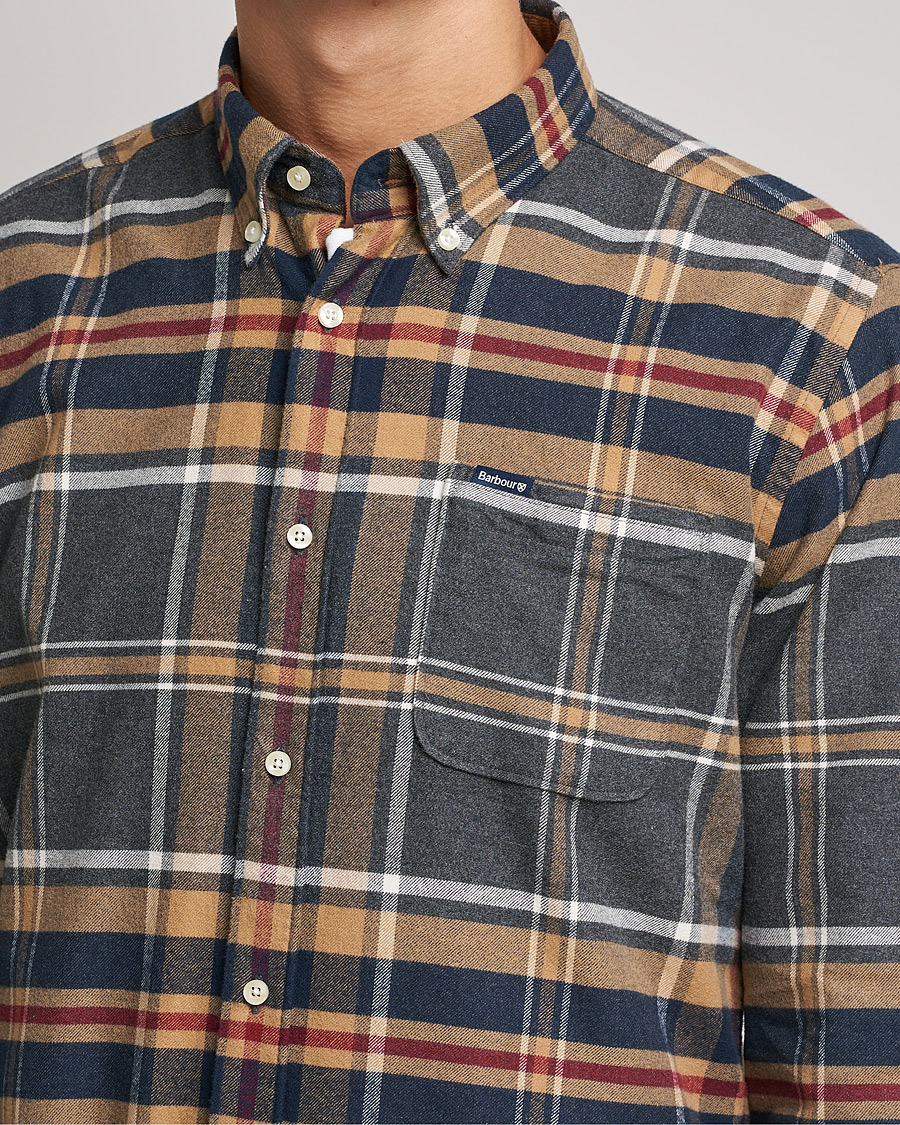 Herr | Skjortor | Barbour Lifestyle | Ronan Flannel Check Shirt Grey Marl