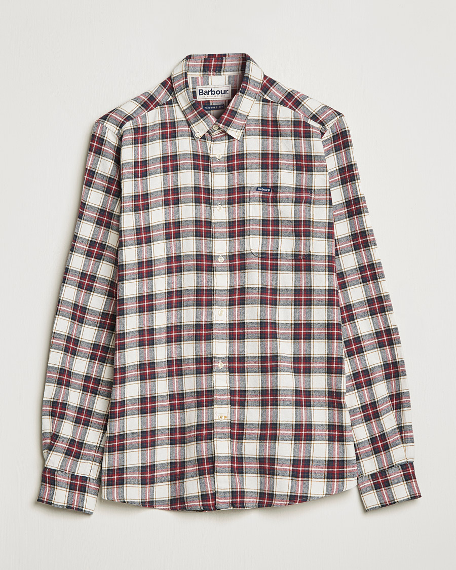 Herr | Skjortor | Barbour Lifestyle | Alderton Flannel Check Shirt Ecru