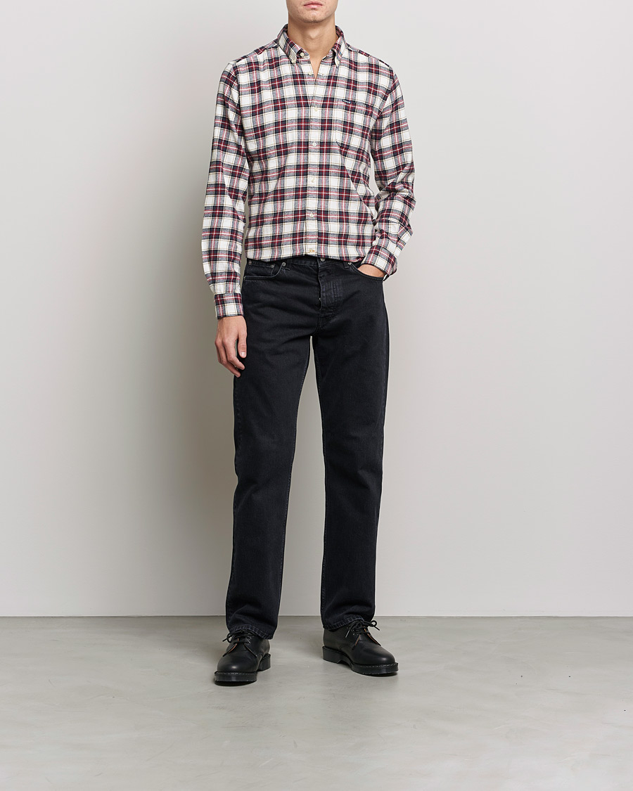 Herr | Barbour | Barbour Lifestyle | Alderton Flannel Check Shirt Ecru