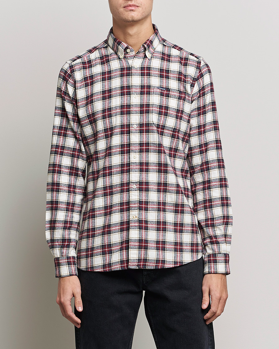 Herr |  | Barbour Lifestyle | Alderton Flannel Check Shirt Ecru