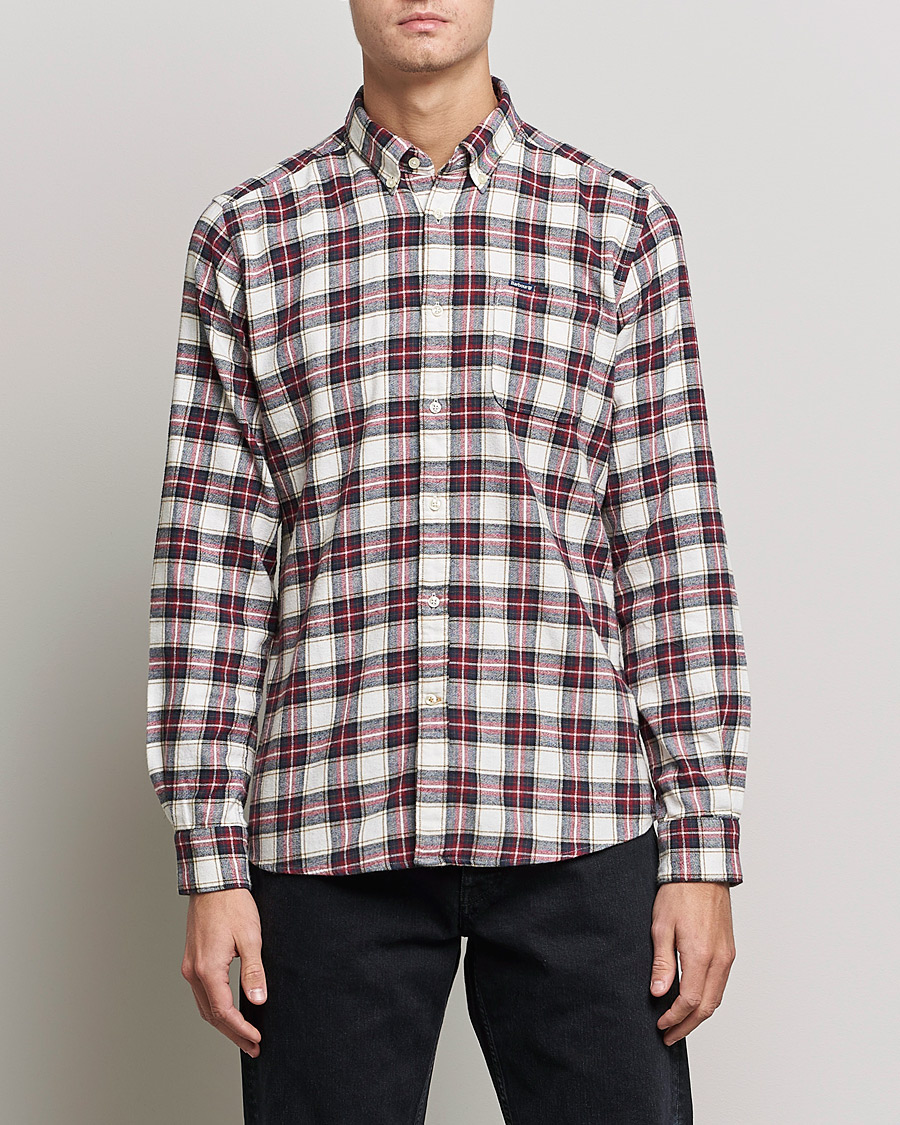 Herr | Skjortor | Barbour Lifestyle | Alderton Flannel Check Shirt Ecru