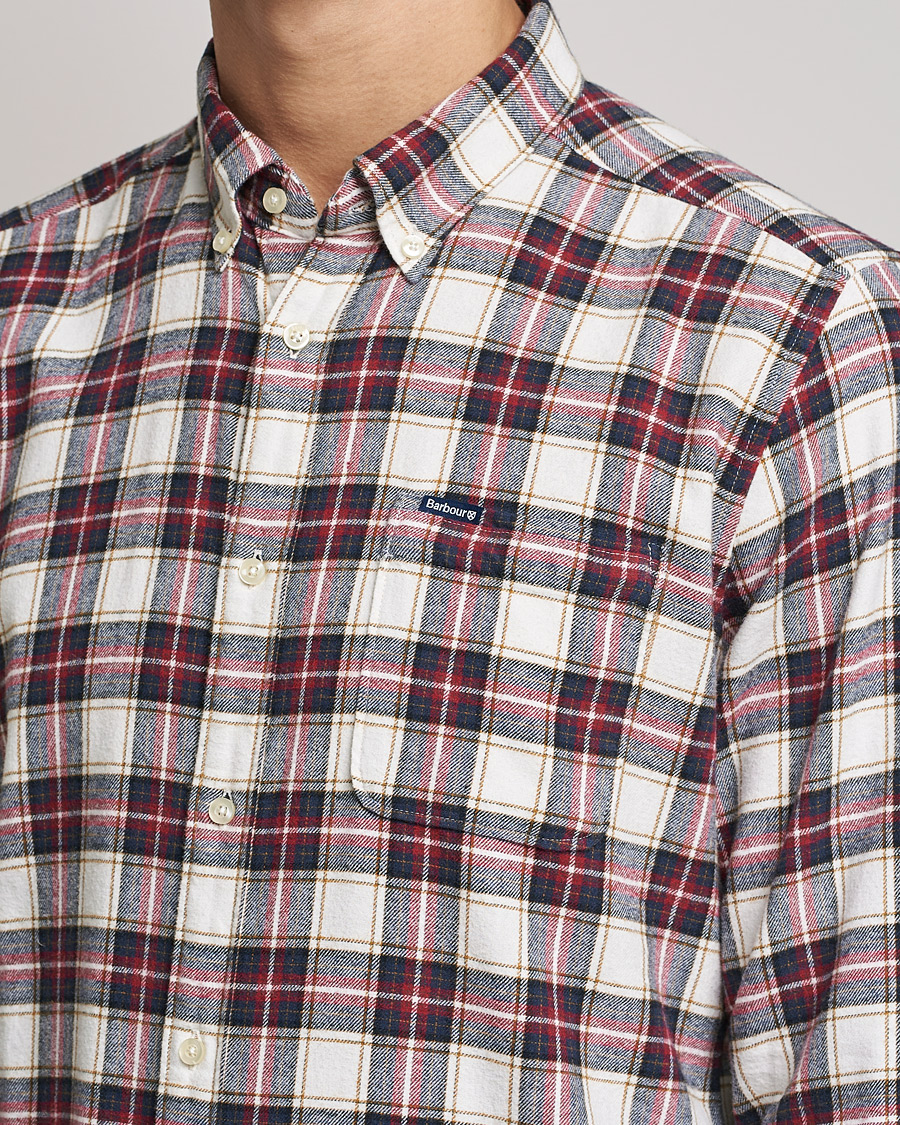 Herr | Skjortor | Barbour Lifestyle | Alderton Flannel Check Shirt Ecru