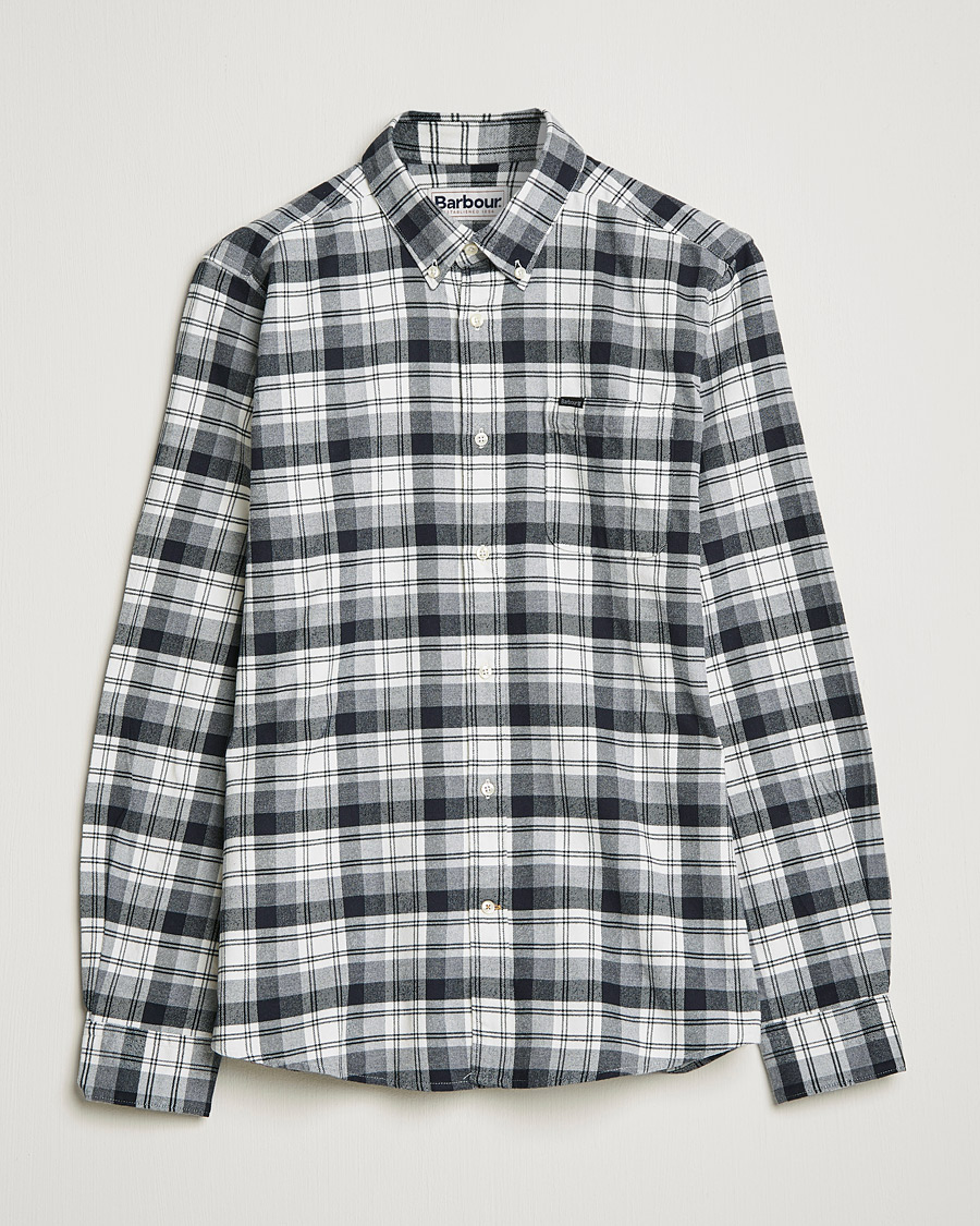 Herr | Skjortor | Barbour Lifestyle | Stonewell Flannel Check Shirt Grey Marl