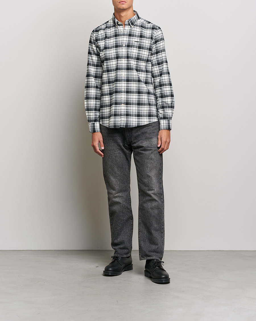 Herr | Skjortor | Barbour Lifestyle | Stonewell Flannel Check Shirt Grey Marl