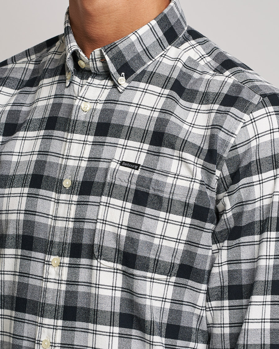 Herr | Skjortor | Barbour Lifestyle | Stonewell Flannel Check Shirt Grey Marl