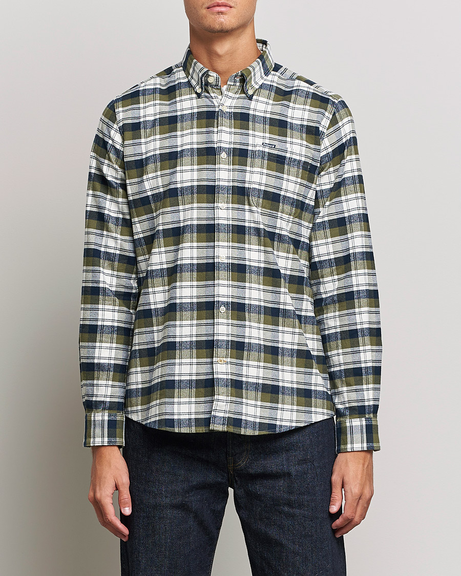 Herr | Best of British | Barbour Lifestyle | Stonewell Flannel Check Shirt Olive