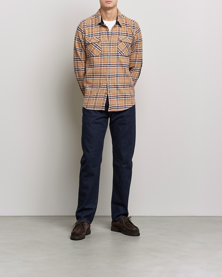 Herr | Overshirts | Barbour Lifestyle | Winter Worker Checked Overshirt Sandstone