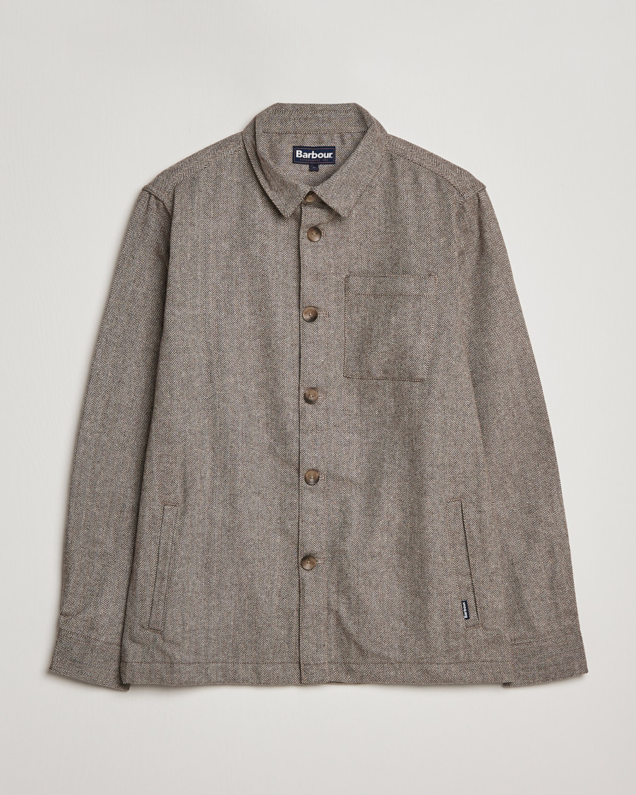 Herr | Skjortor | Barbour Lifestyle | Menfort Herringbone Overshirt Stone