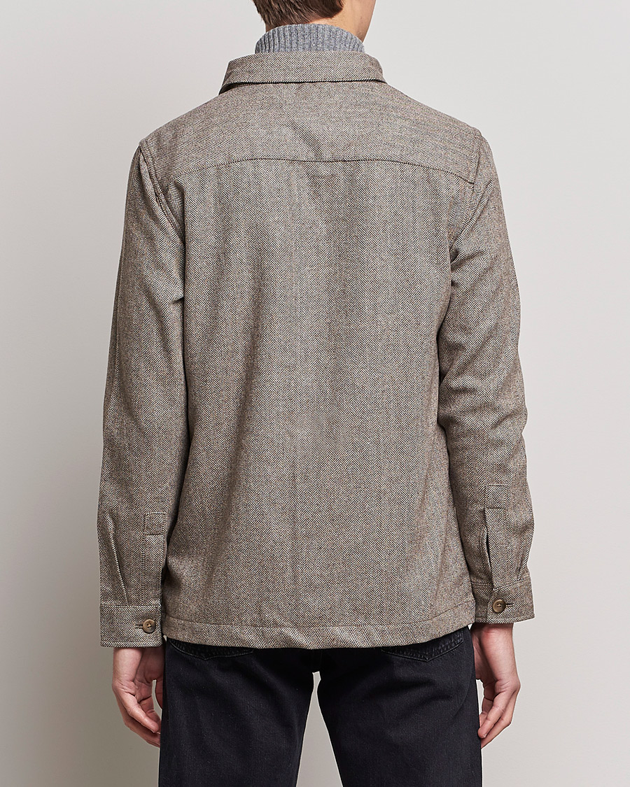 Herr | Skjortor | Barbour Lifestyle | Menfort Herringbone Overshirt Stone