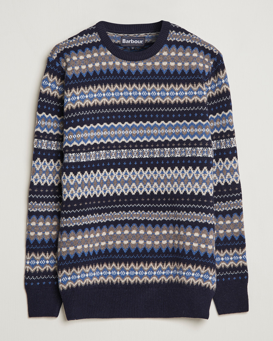 Herr | Tröjor | Barbour Lifestyle | Case Fair Isle Crew Midnight