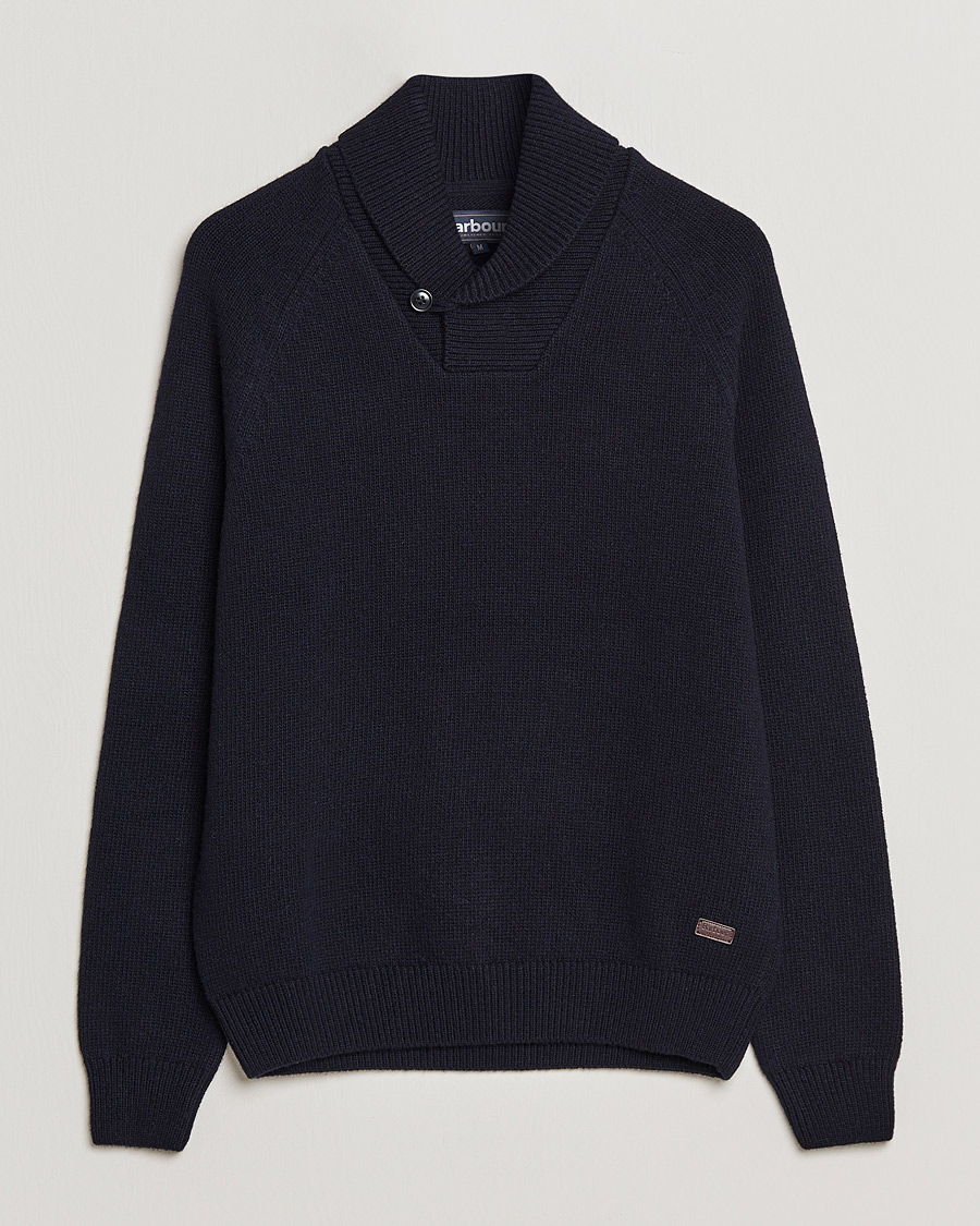 Herr | Tröjor | Barbour Lifestyle | Gurnard Dock Shawl Knitted Sweater Navy