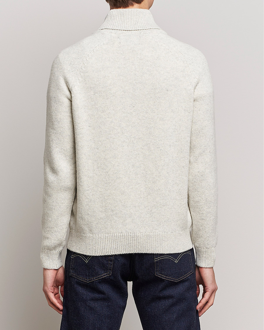 Herr | Tröjor | Barbour Lifestyle | Gurnard Dock Shawl Knitted Sweater Whisper White