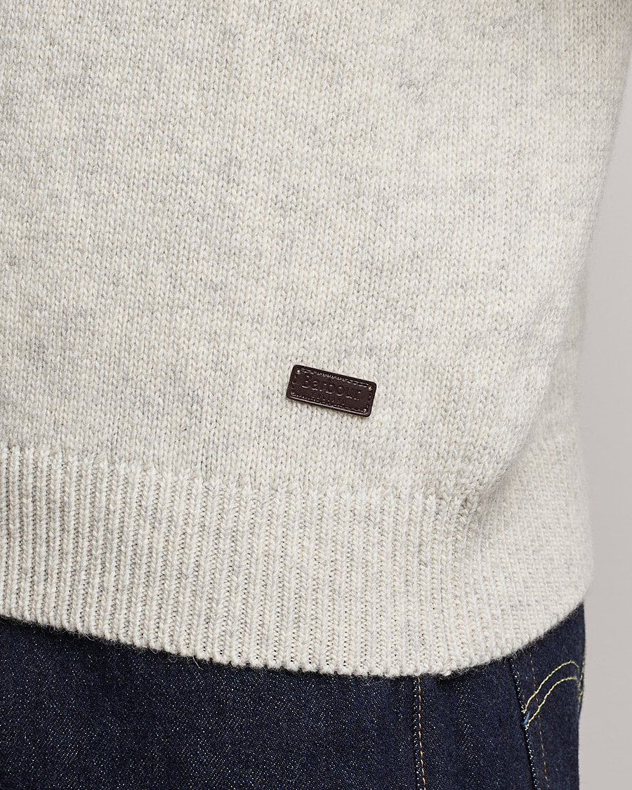 Herr | Tröjor | Barbour Lifestyle | Gurnard Dock Shawl Knitted Sweater Whisper White