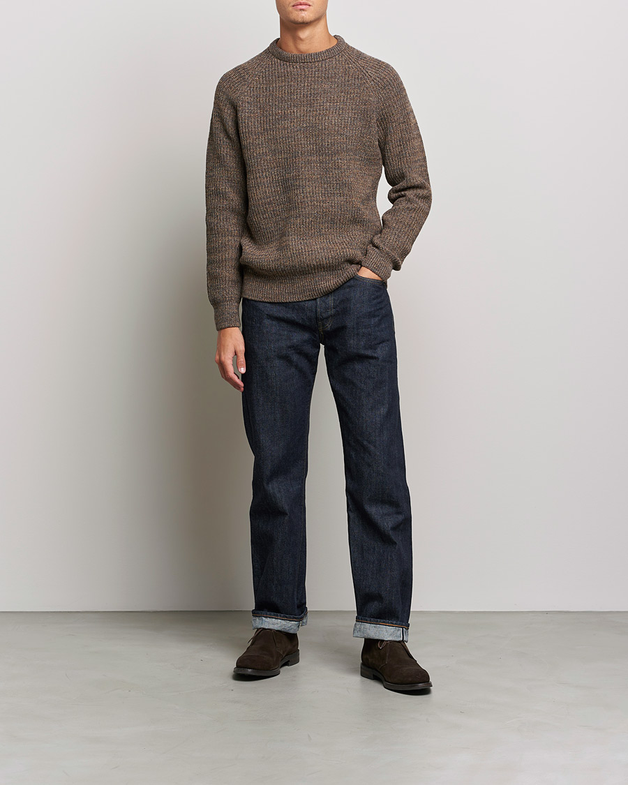 Herr | Tröjor | Barbour Lifestyle | Horseford Knitted Crewneck Sandstone