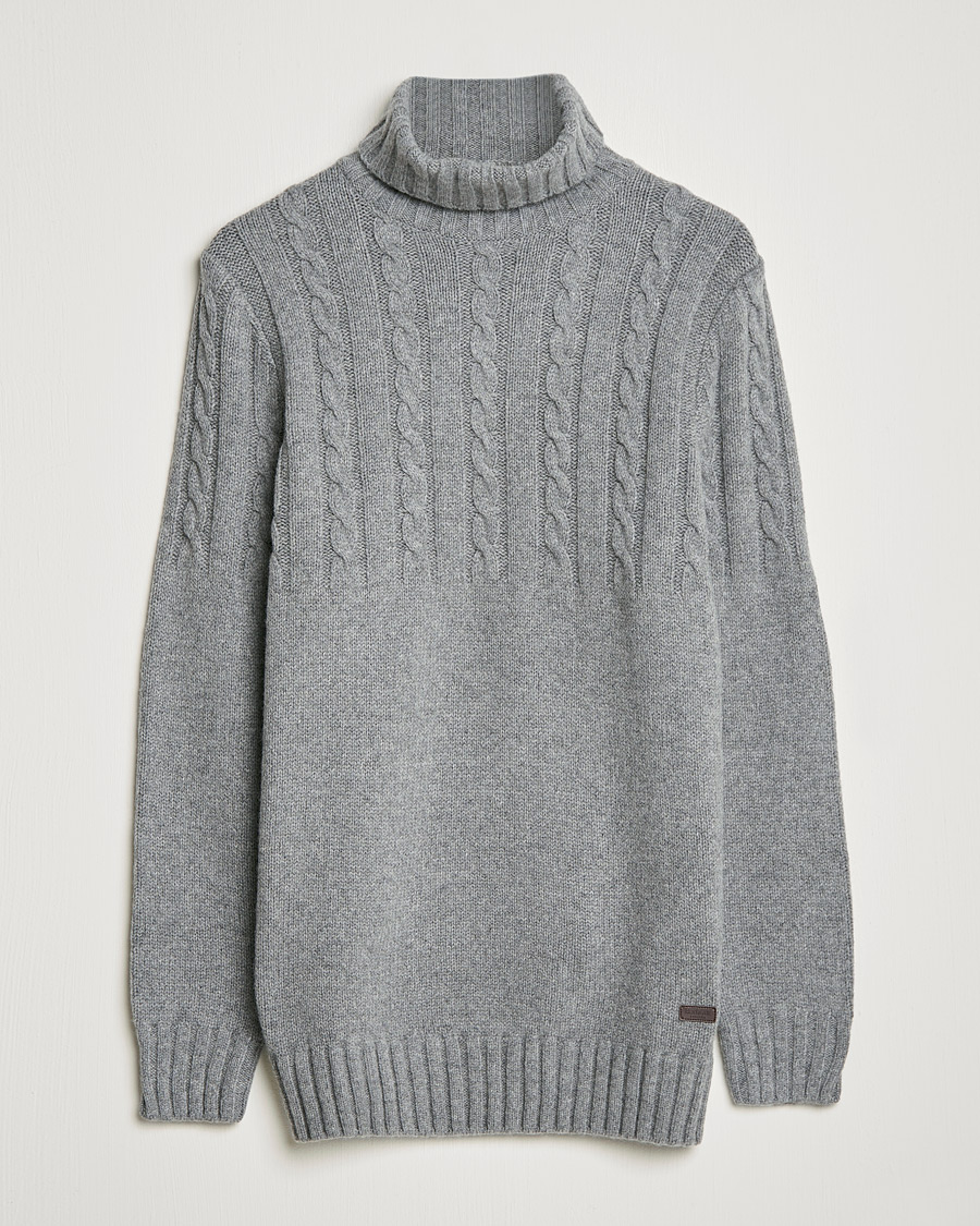 Herr | Tröjor | Barbour Lifestyle | Duffle Cable Rollneck Grey Marl
